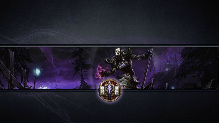 esqueleto de personagem segurando papel de parede de arma, World of Warcraft, videogame, HD papel de parede