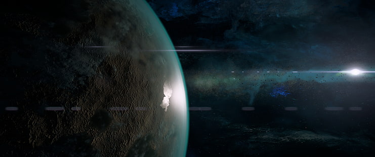 космос, Андромеда, Mass Effect, планета, HD тапет HD wallpaper