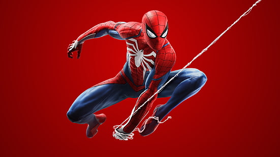 digitale Kunst, Kunstwerke, Filme, Marvel Cinematic Universe, Marvel Comics, einfacher Hintergrund, Spider-Man, HD-Hintergrundbild HD wallpaper