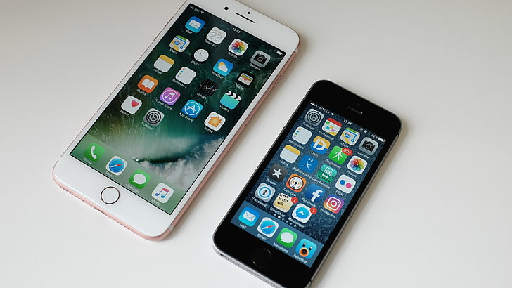 iphone 7 plus، أبيض، iphone se، أسود، تكنولوجيا، خلفية HD