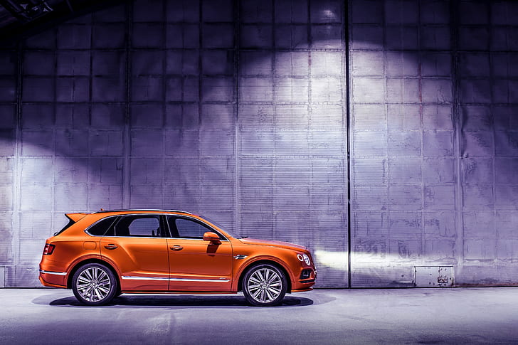 Bentley, Bentley Bentayga, Car, Luxury Car, Orange Car, SUV, Vehicle, HD wallpaper
