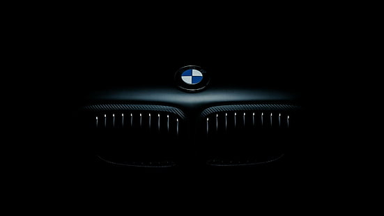 bmw, samochód, ciemny, logo, Tapety HD HD wallpaper