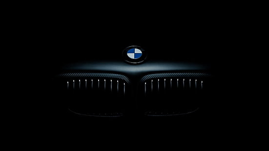 車、ロゴ、BMW、暗い、 HDデスクトップの壁紙 HD wallpaper