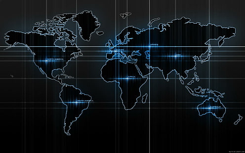 Grafik peta dunia, peta, dunia, peta, grafik, Wallpaper HD HD wallpaper