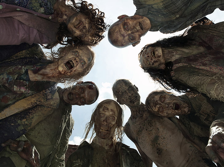 Zombie digital wallpaper, zombies, corpses, The Walking Dead, HD wallpaper