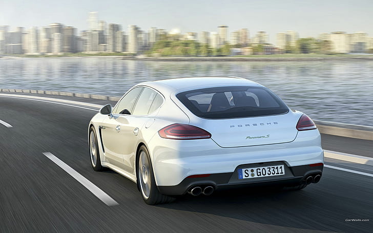 Porsche Panamera HD, белый седан, легковые автомобили, porsche, панамера, HD обои