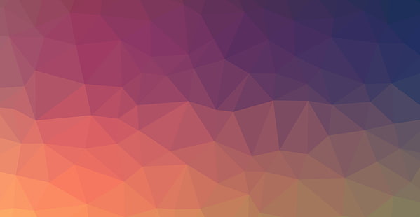 триъгълник, абстрактно, градиент, мек градиент, Linux, синьо, виолетово, червено, оранжево, HD тапет HD wallpaper
