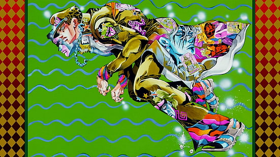 Anime, Jojo's Bizarre Adventure, Jotaro Kujo, Star Platinum (Jojo's Bizarre Adventure), HD wallpaper HD wallpaper