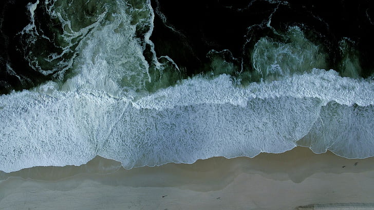 البحر والأمواج والشاطئ، خلفية HD