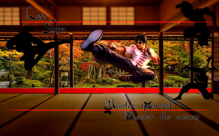Lee Sin, Liga der Legenden, Feind, Lee (Charakter), Schatten, Ninja, HD-Hintergrundbild
