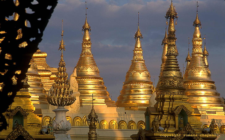 Burma Shwedagon Pagoda 2, HD masaüstü duvar kağıdı