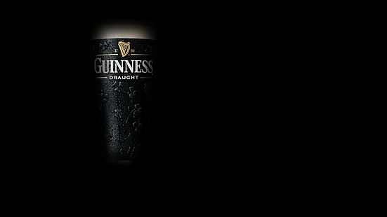 cerveza guinness fondo negro, Fondo de pantalla HD HD wallpaper