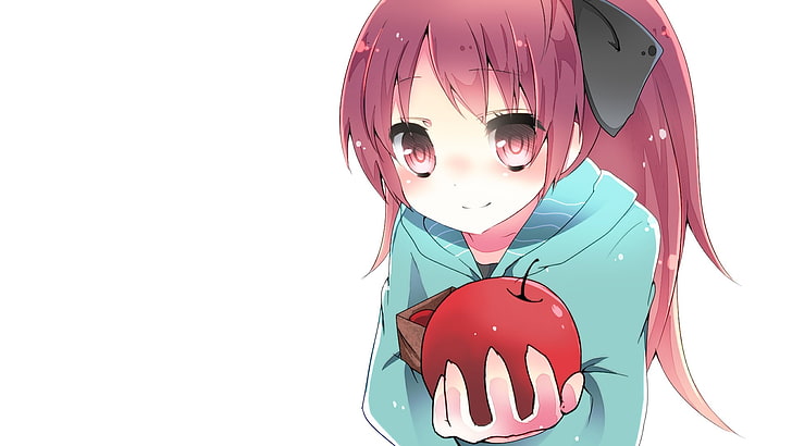 Mahou Shoujo Madoka Magica, Sakura Kyouko, anime girls, apples, anime, HD wallpaper