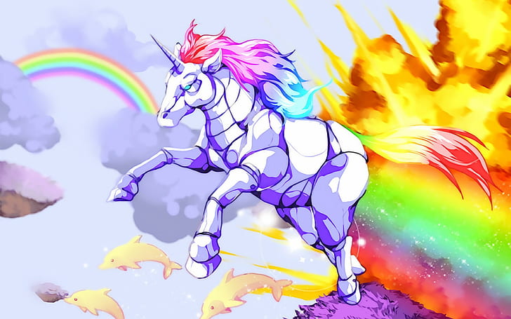 serangan robot unicorn, Wallpaper HD