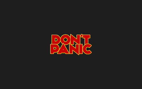 dont panic 42 minimalism the hitchhikers guide to the galaxy, HD wallpaper HD wallpaper