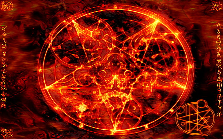 pentagram, satanic, HD wallpaper