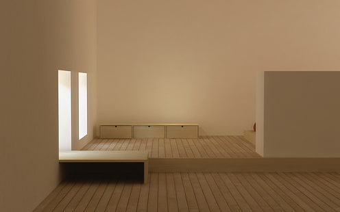 Minimalny pokój Biały HD, biały, architektura, minimalny, pokój, Tapety HD HD wallpaper