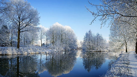 Пейзажи зимы 1920x1080 Природа Леса HD Арт, Зима, Пейзажи, HD обои HD wallpaper