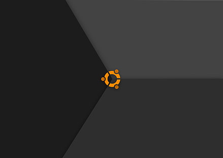 Ubuntu, Linux, hitam, abu-abu, latar belakang sederhana, Wallpaper HD HD wallpaper