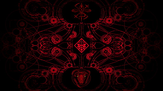 إبليس ، أحمر وأسود ، مجردة ، HP Omen، خلفية HD HD wallpaper