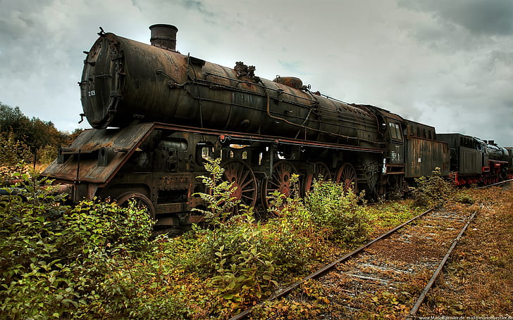 Vintage Train, background, HD wallpaper