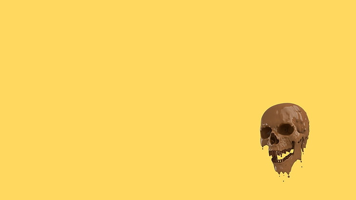 minimalism, skull, HD wallpaper
