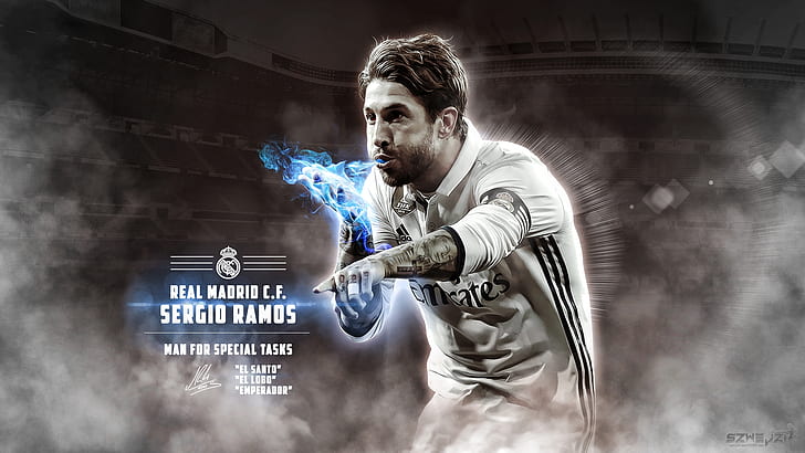 Fútbol, ​​Sergio Ramos, Real Madrid C.F., español, Fondo de pantalla HD
