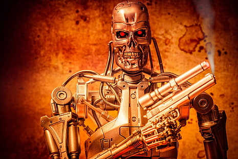Spielzeug, Roboter, Figur, Terminator, T-800, HD-Hintergrundbild HD wallpaper