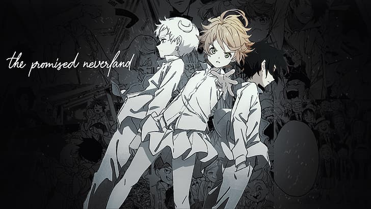 The promised neverland, Emma (The Promised Neverland), Ray (The Promised Neverland), Norman (The Promised Neverland), HD wallpaper