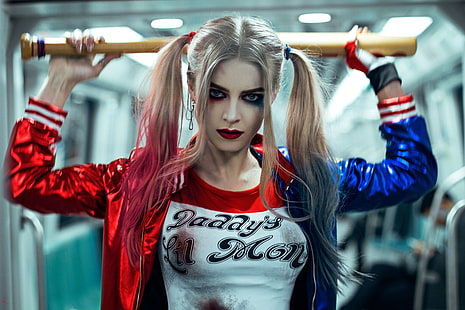 Harley Quinn, Harley Quinn, Cosplay, 4K, HD-Hintergrundbild HD wallpaper