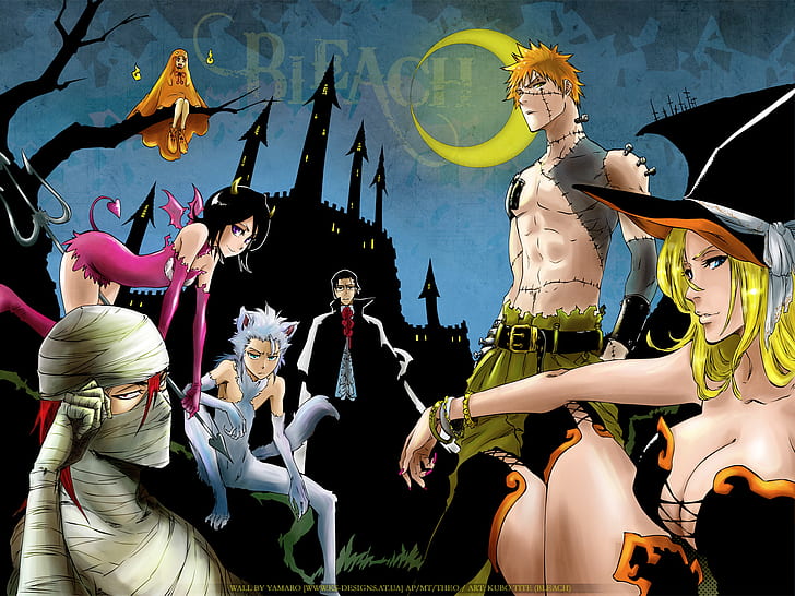Anime Bleach Halloween HD, cartoon/comic, anime, bleach, halloween, HD wallpaper