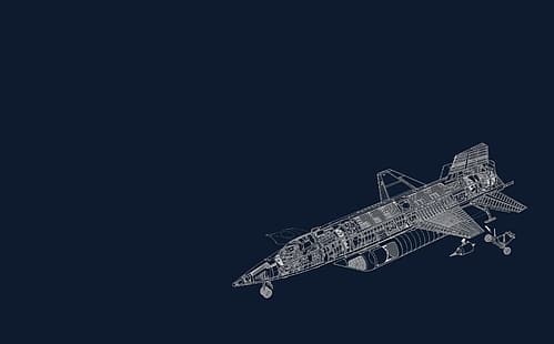 flygplan, ritning, teknik, cutaway, diagram, nordamerikanska X-15, raket, mörk, HD tapet HD wallpaper