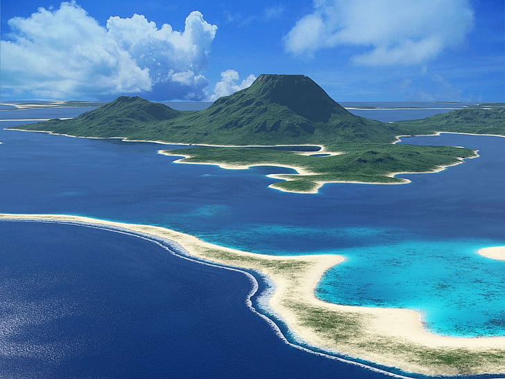 ada adaları okyanuslar HD, doğa, okyanus, okyanuslar, adalar, HD masaüstü duvar kağıdı