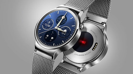 silver watch at 3:00 o'clock, Huawei Watch 2, MWC 2017, best smartwatches, HD wallpaper HD wallpaper