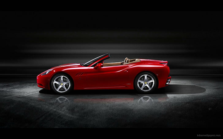 2009 Ferrari California 5, red convertible car, 2009, ferrari, california, cars, HD wallpaper