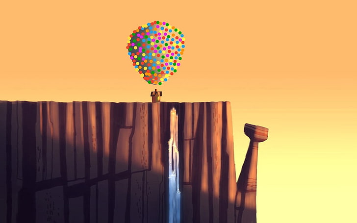 balloon, artwork, Up (movie), HD wallpaper
