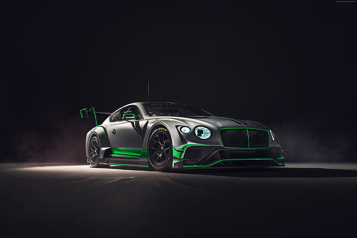2018 автомобили, 4K, Bentley Continental GT3, HD тапет