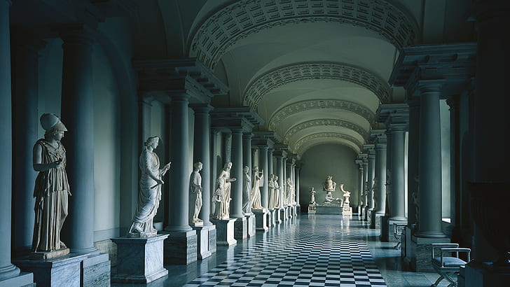 Suecia, Estocolmo, museo, antikmuseum de Gustav III, escultura, Fondo de pantalla HD