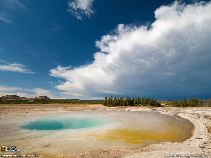Thermal Pool Yellowstone National Park-National Ge.., HD wallpaper