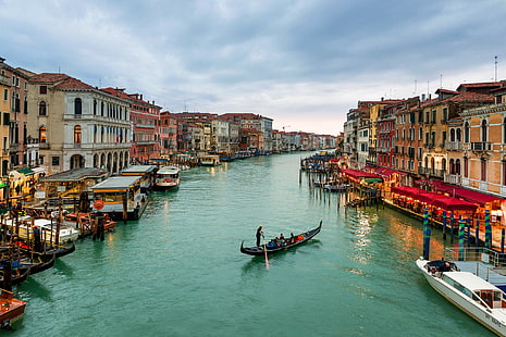 Venezia, Canal Grande, melhor, Canal Grande, Veneza, Venezia, Itália, HD papel de parede HD wallpaper