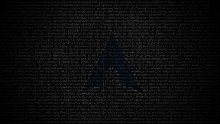 text, Linux, Arch Linux, dark, logo, 4K, HD wallpaper