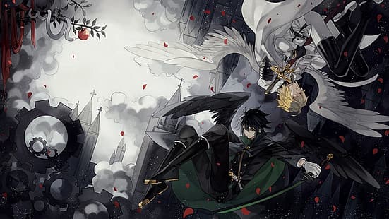 Anime, Anime Mädchen, Owari No Seraph, Hyakuya Mikaela, Vampir (Anime), HD-Hintergrundbild HD wallpaper