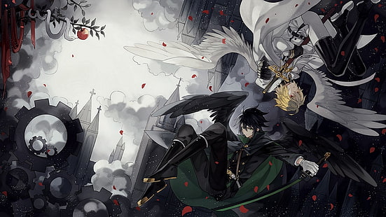 อะนิเมะเรื่อง Seraph of the End, Mikaela Hyakuya, Yūichirō Hyakuya, วอลล์เปเปอร์ HD HD wallpaper