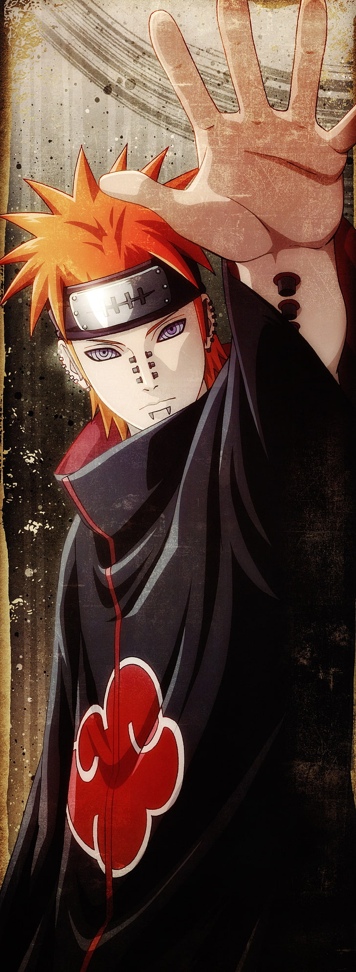 Dolor de la ilustración de Naruto, Naruto Shippuuden, Pein, Akatsuki, Fondo de pantalla HD, fondo de pantalla de teléfono