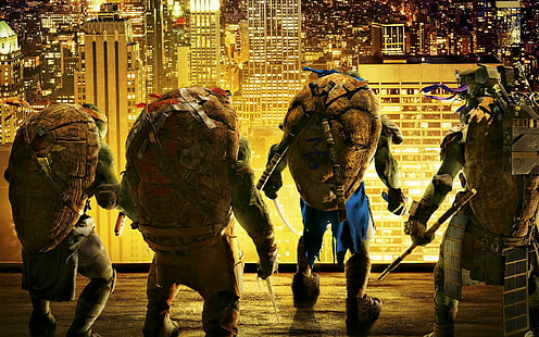 TMNT Teenage Mutant Ninja Turtles, teenage mutant ninja turtles 3d illustration, ninja, teenage, mutant, turtles, tmnt, HD tapet HD wallpaper