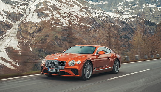 Bentley, Bentley Continental GT, Bentley Continental, Автомобиль, Автомобиль повышенной комфортности, Orange Car, Автомобиль, HD обои HD wallpaper
