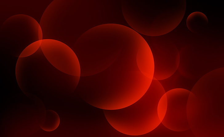 Rote große Luftblasen, rotes Tapeten, Aero, bunt, Luftblasen, HD-Hintergrundbild