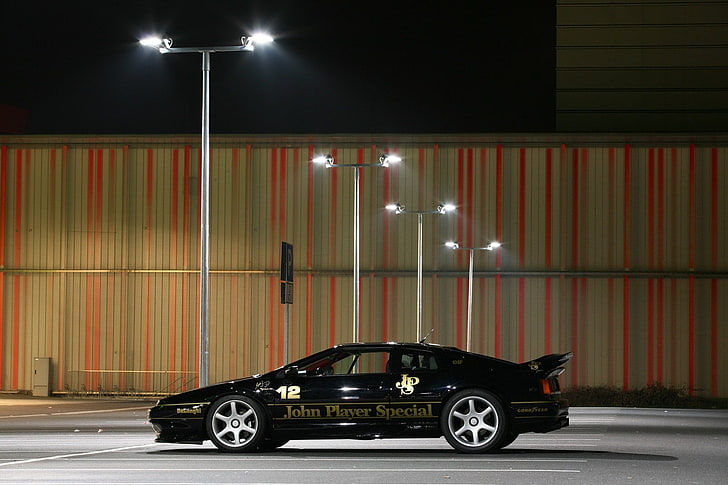 Lotus, Lotus Esprit, samochód, noc, parking, Tapety HD
