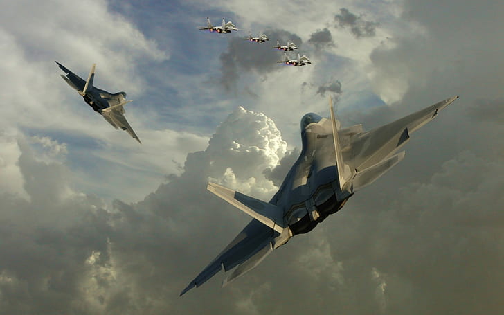 F 22 Raptor, Military Aircraft, sky, HD wallpaper