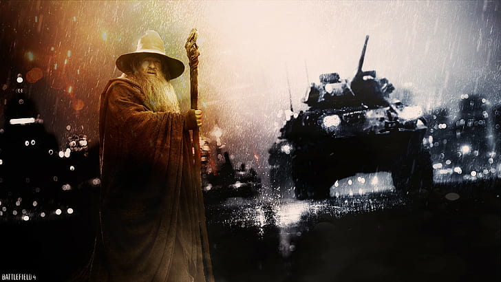 Battlefield, Battlefield 4, Gandalf, The Lord of the Rings, video game, Wallpaper HD